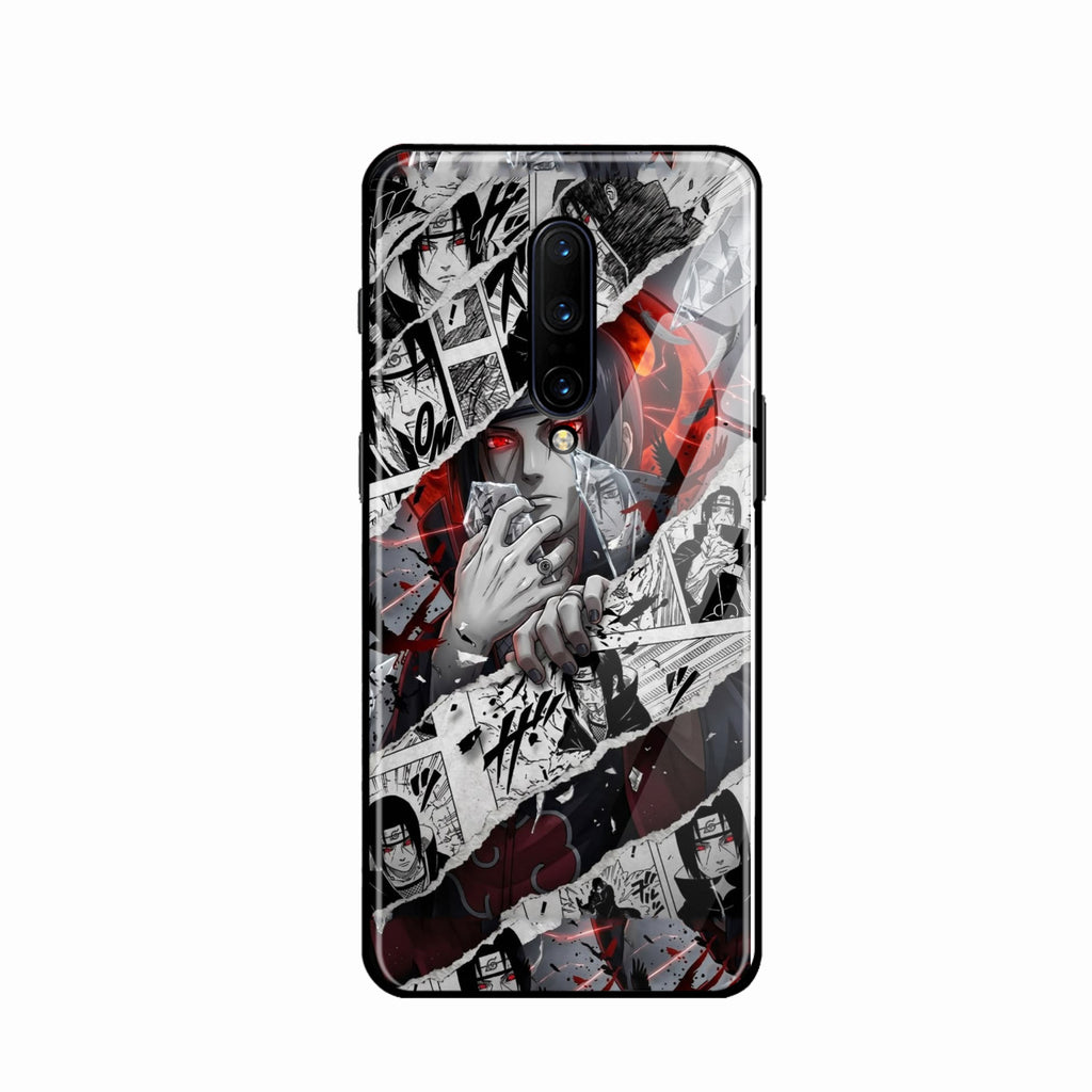 Itachi Uchiha Manga Collage Glass Phone Case for Oneplus 8