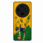 Golden Striker Glass Phone Case for Vivo X100 Pro 5G