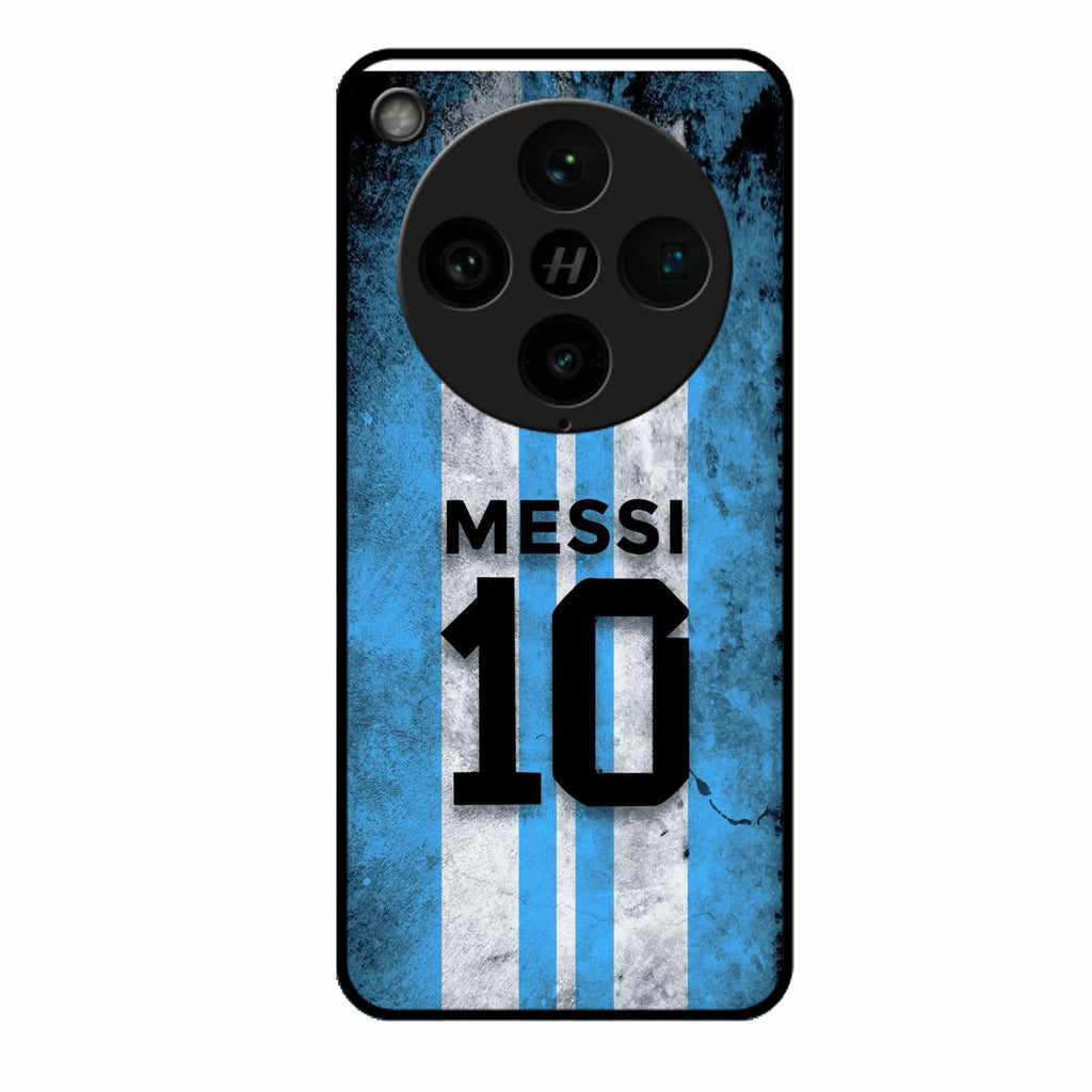 Blue Stripes Number 10 Football Glass Phone Case for Oppo Find X8 Pro 5G