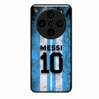 Blue Stripes Number 10 Football Glass Phone Case for Oppo Find X8 Pro 5G