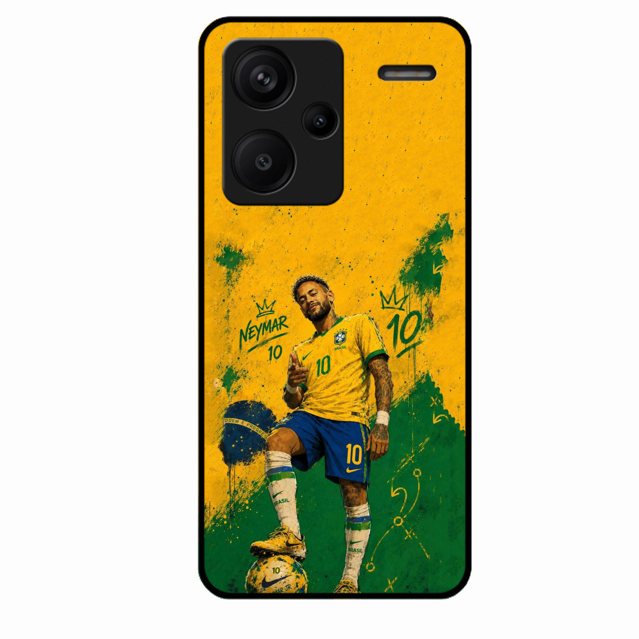Golden Striker Glass Phone Case for Redmi Note 13 Pro Plus 5G