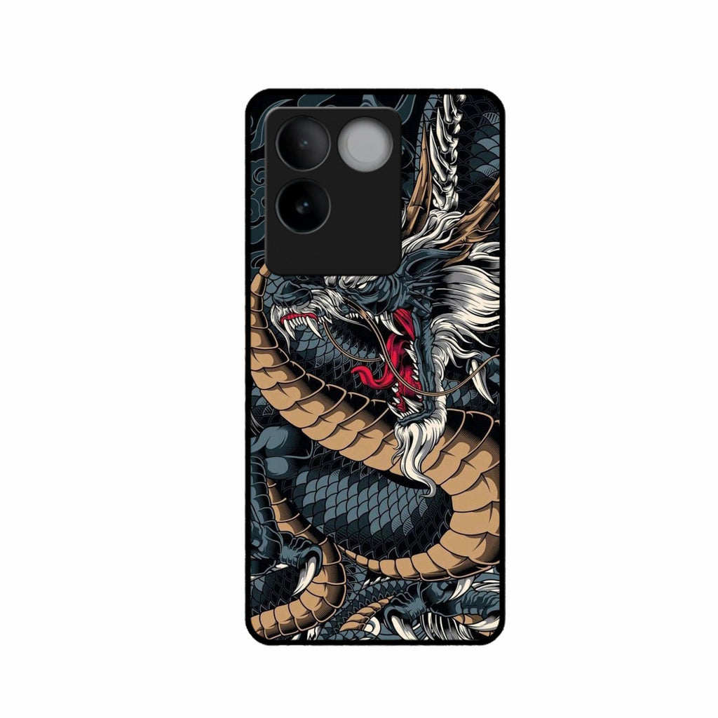 Midnight Dragon Glass Phone Case for iQOO Z7 Pro 5G