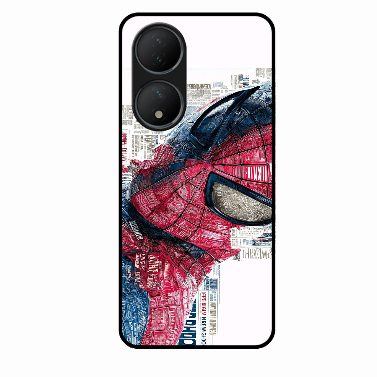 Red Blue Web Hero Glass Phone Cover for Vivo T2 5G