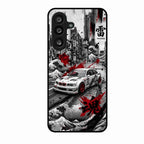 Japanese Wave Drift Racing Premium Glass Phone Case for Samsung Galaxy F56 5G