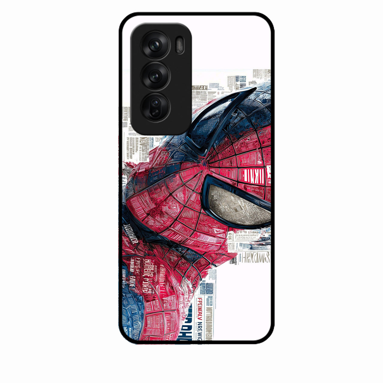 Red Blue Web Hero Glass Phone Cover for Oppo Reno 12 Pro 5G