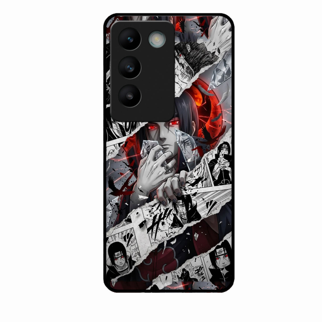 Itachi Uchiha Manga Collage Glass Phone Case for Vivo T3 5G