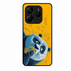 Cute Panda Sketch Premium Glass Phone Case for Redmi Note 14 Se 5G