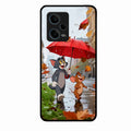 Rainy Day Cartoon Glass Phone Case for Redmi Note 12 Pro Plus 5G