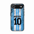 Blue Stripes Number 10 Football Glass Phone Case for iPhone Air