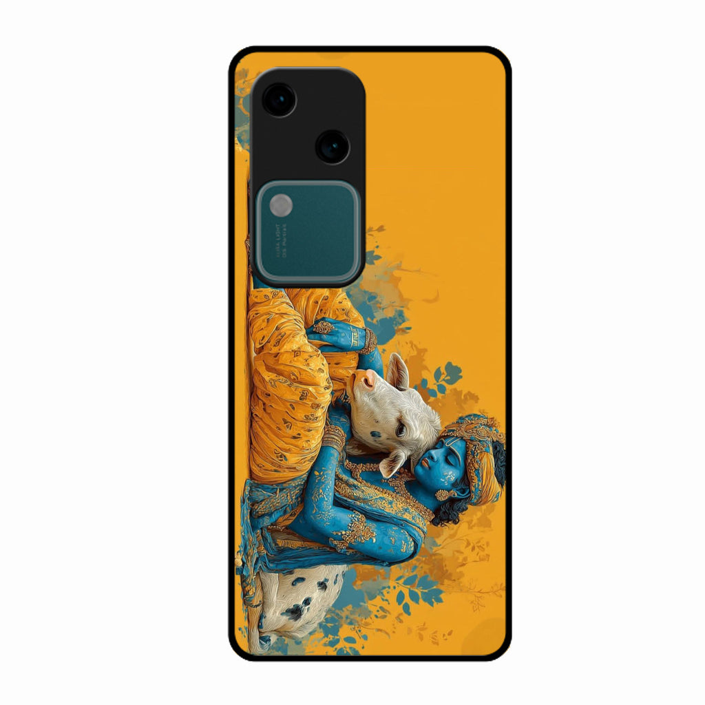 Divine Krishna Gopal Premium Glass Phone Case for Vivo V30 5G