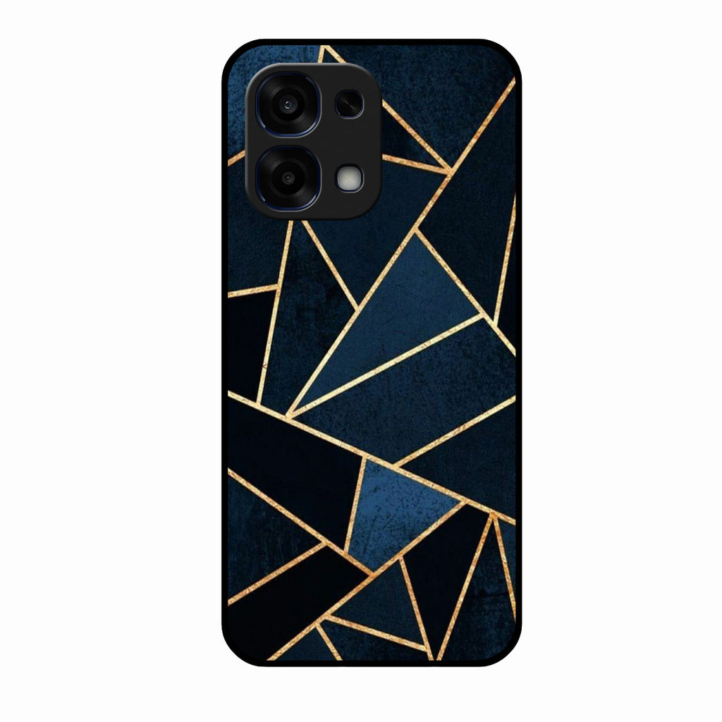 Midnight Gold Geometric Premium Glass Phone Case for Oppo F31 5G
