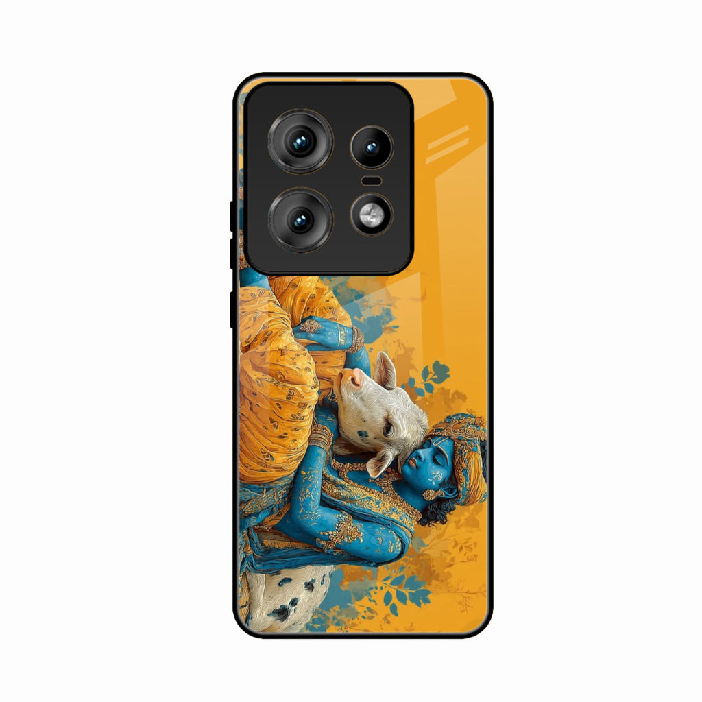 Divine Krishna Gopal Premium Glass Phone Case for Motorola Edge 50 Pro