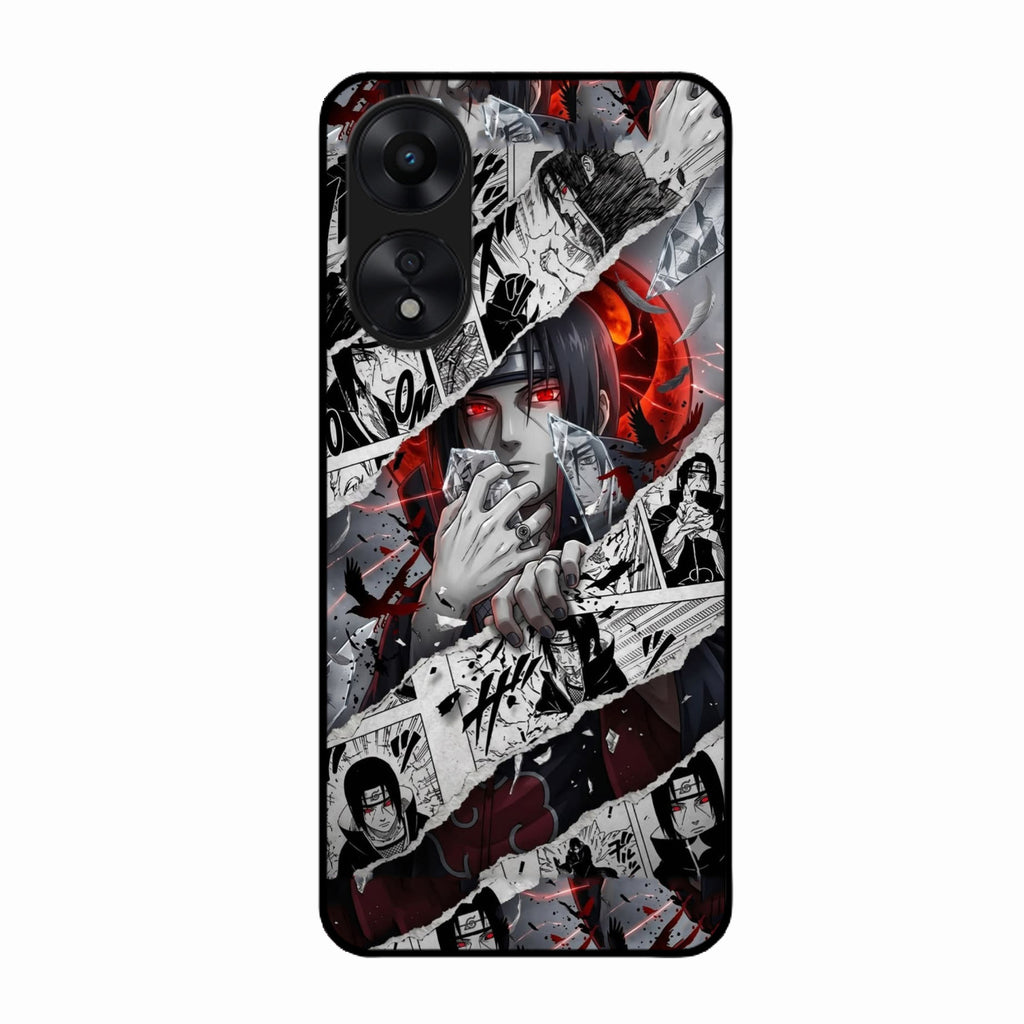 Itachi Uchiha Manga Collage Glass Phone Case for Oppo A78 5G