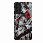 Itachi Uchiha Manga Collage Glass Phone Case for Samsung Galaxy F15 5G