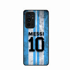 Blue Stripes Number 10 Football Glass Phone Case for Oneplus 9Rt 5G