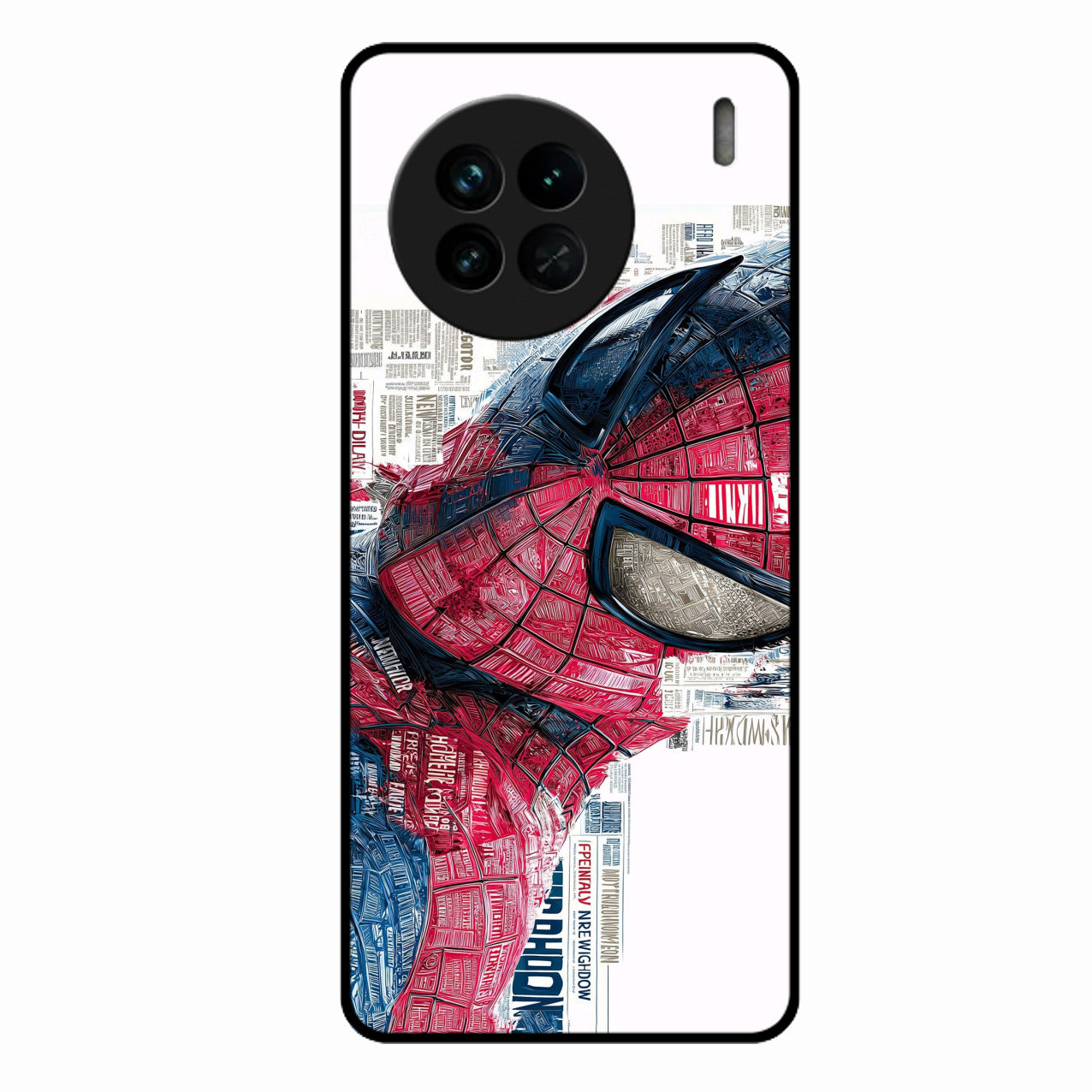 Red Blue Web Hero Glass Phone Cover for Vivo X90 5G