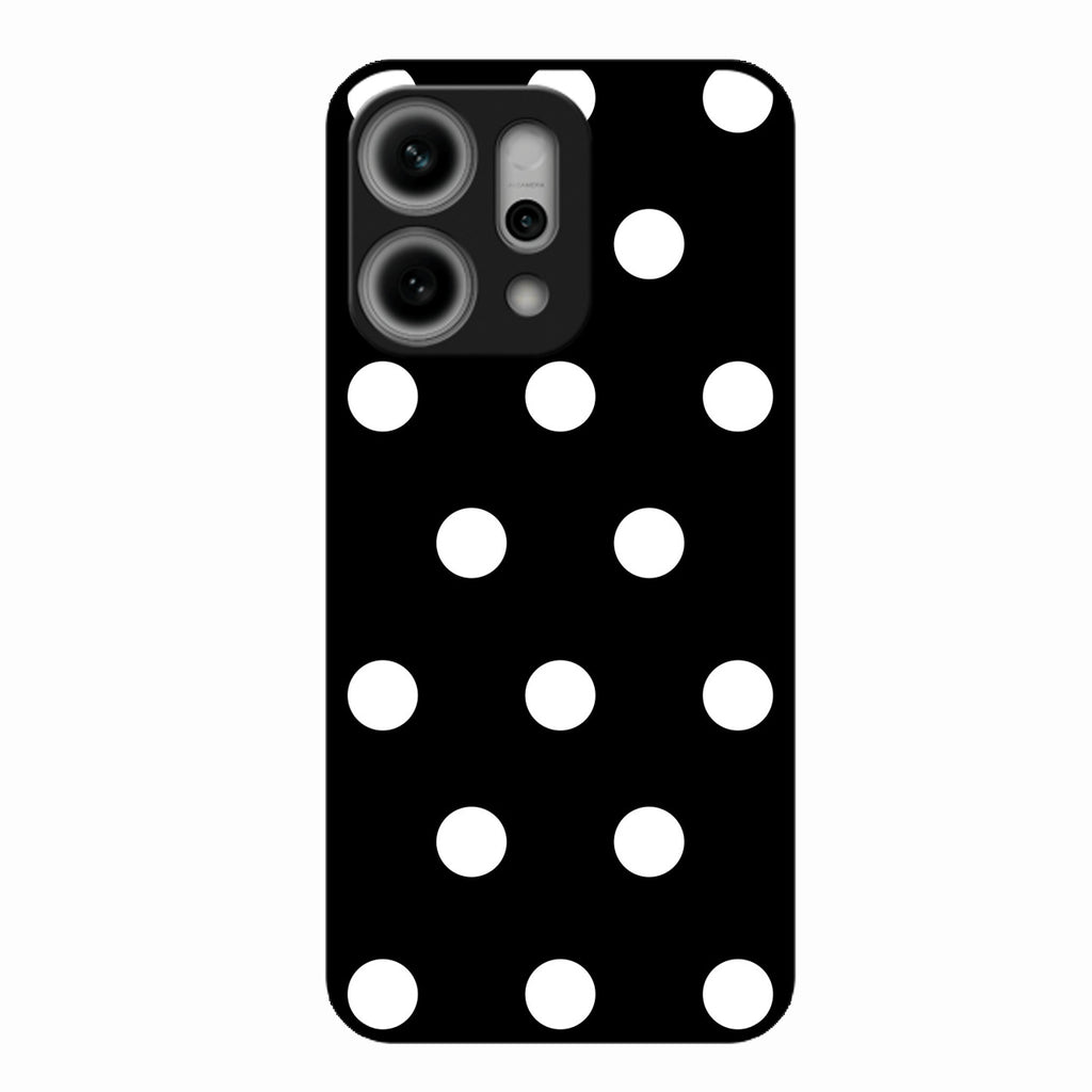 Classic Polka Dot Glass Phone Case for Oppo Reno 14 Pro 5G