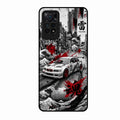 Japanese Wave Drift Racing Premium Glass Phone Case for Redmi Note 11 Pro Plus 5G
