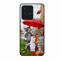 Rainy Day Cartoon Glass Phone Case for Vivo V23 5G
