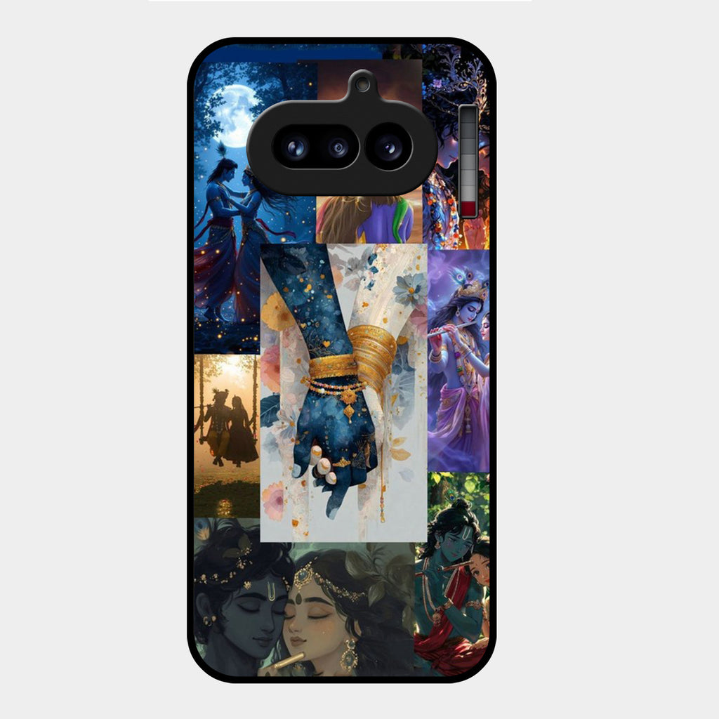 Eternal Radha Krishna Love Glass Phone Case for Nothing Phone 4A 5G