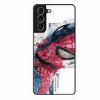 Red Blue Web Hero Glass Phone Cover for Samsung Galaxy S21