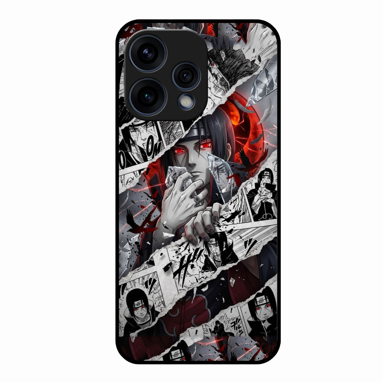 Itachi Uchiha Manga Collage Glass Phone Case for Oppo Reno 15 5G