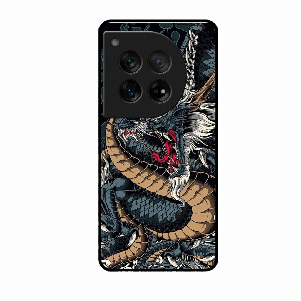 Midnight Dragon Glass Phone Case for Oneplus 12 5G