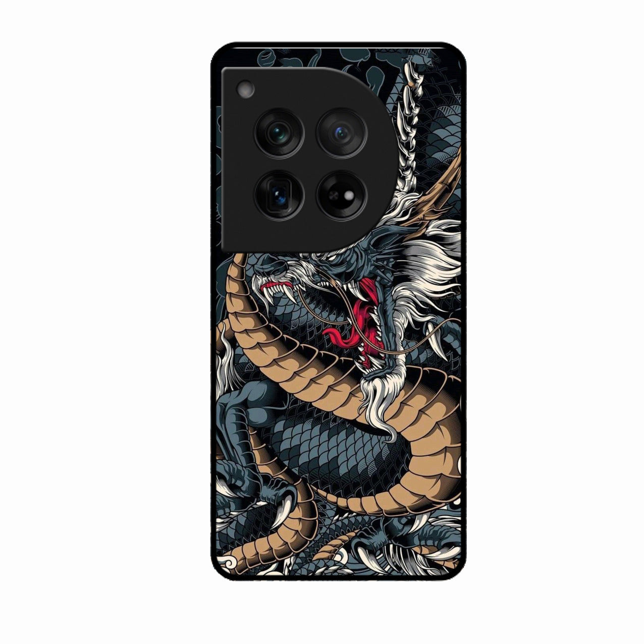 Midnight Dragon Glass Phone Case for Oneplus 12 5G