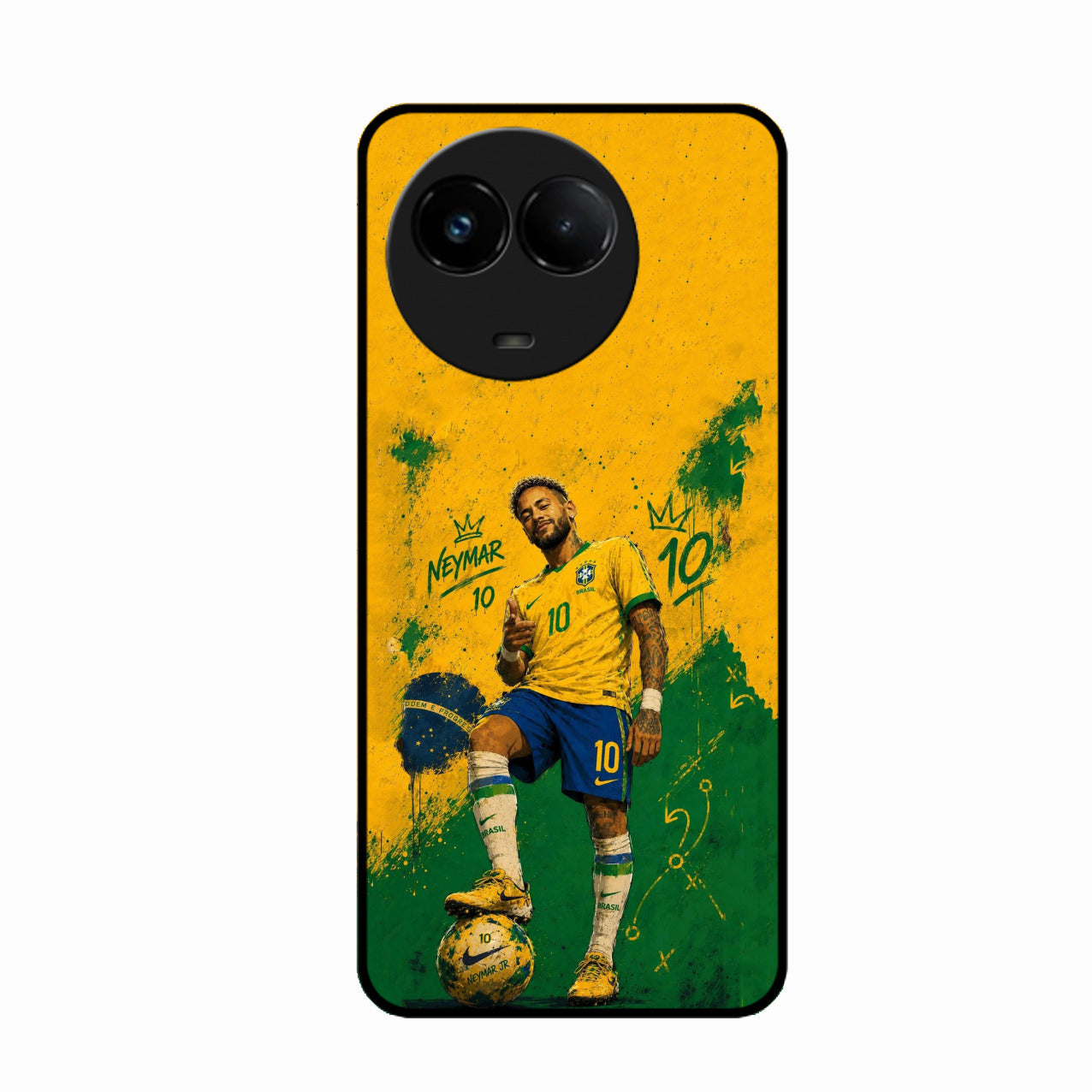 Golden Striker Glass Phone Case for Realme C67 5G