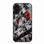 Itachi Uchiha Manga Collage Glass Phone Case for iPhone 16