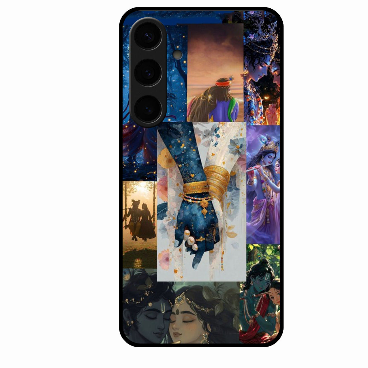 Eternal Radha Krishna Love Glass Phone Case for Realme 8 5G