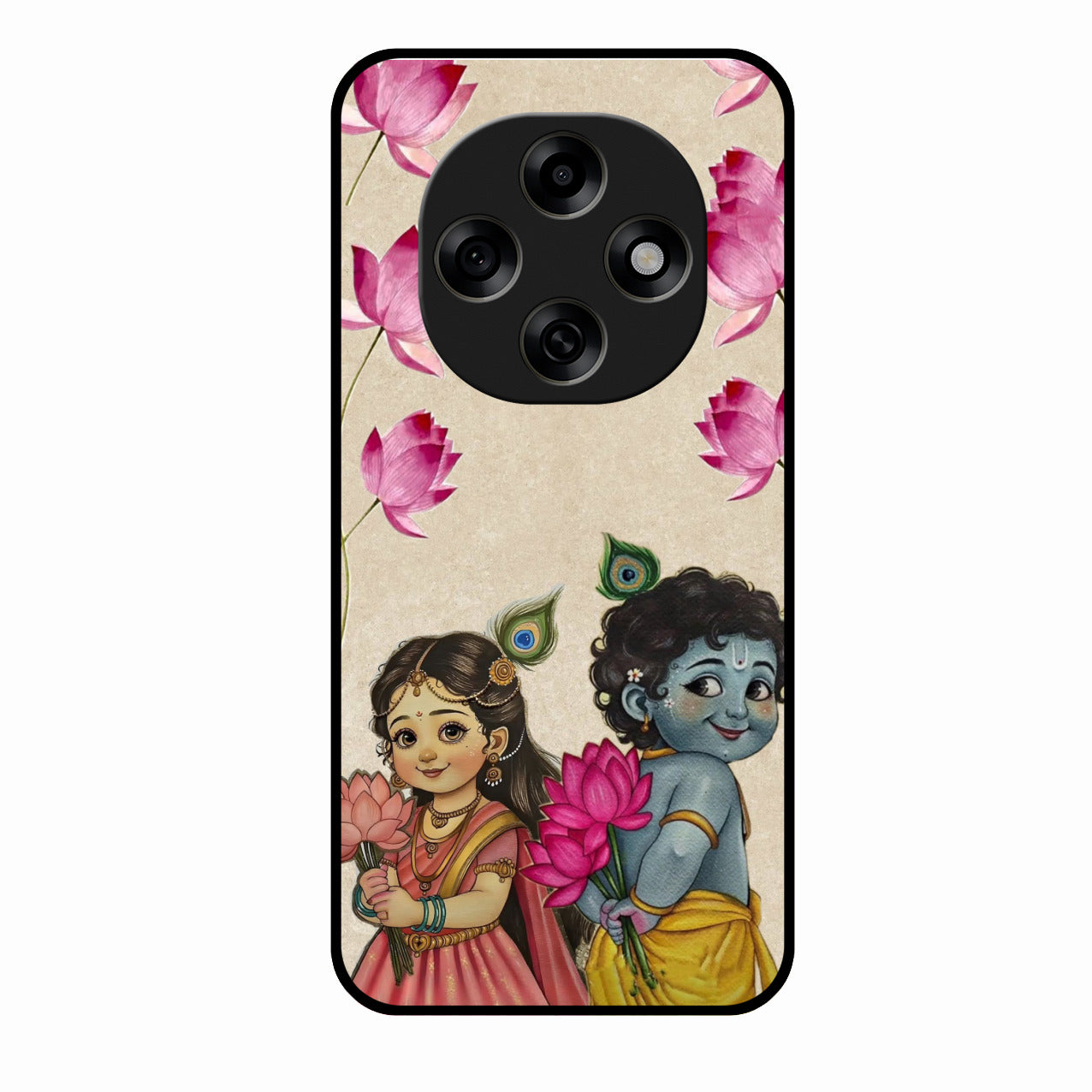 Krishna Eternal Lotus Glass Case for Oppo F31 Pro 5G