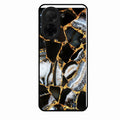 Black Gold Marble Glass Phone Case for Poco C71