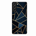 Midnight Gold Geometric Premium Glass Phone Case for Samsung Galaxy S21 Plus