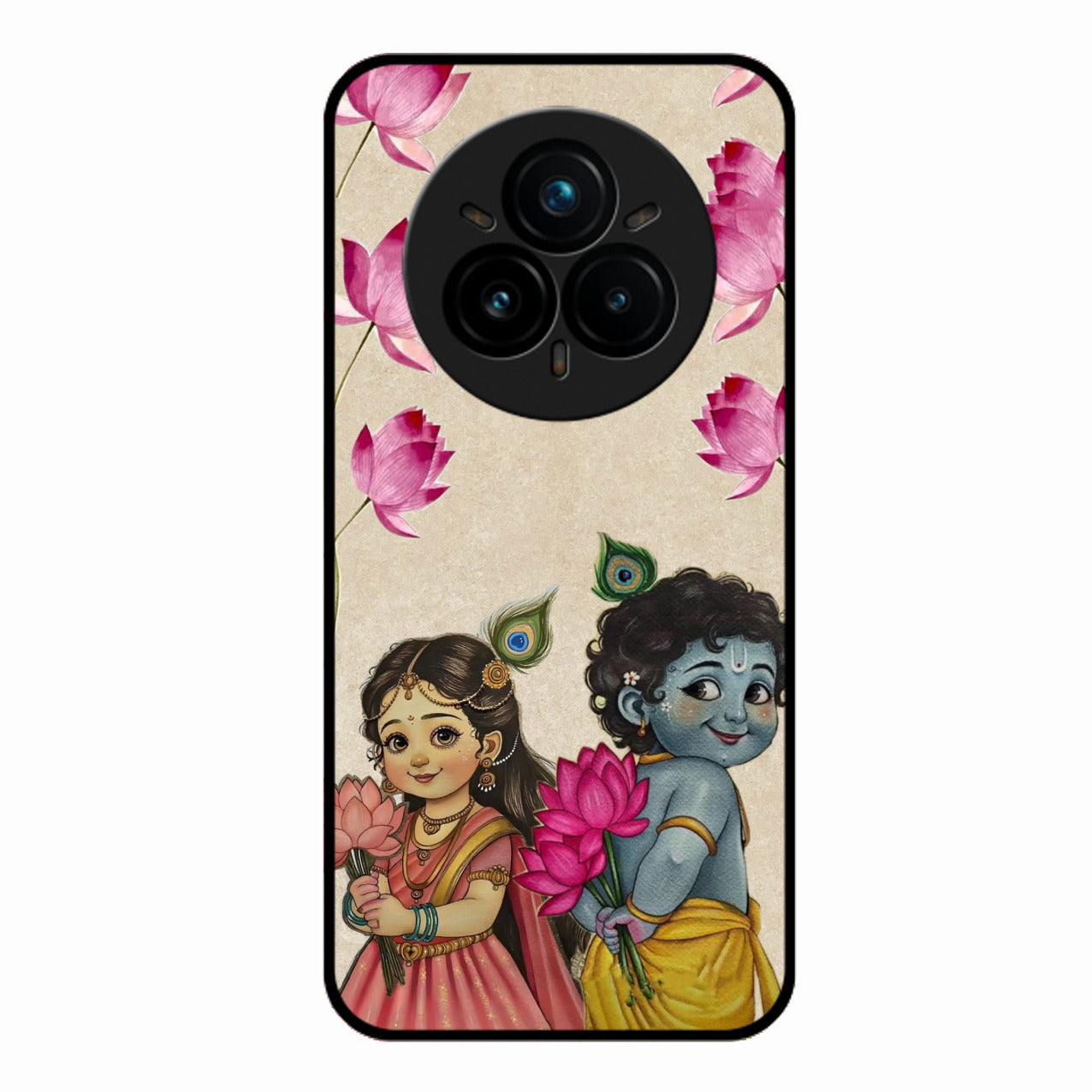 Krishna Eternal Lotus Glass Case for Realme 14 Pro Plus 5G
