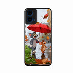 Rainy Day Cartoon Glass Phone Case for Motorola G45 5G