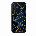 Midnight Gold Geometric Premium Glass Phone Case for Samsung Galaxy A26 5G