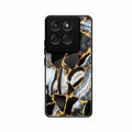 Black Gold Marble Glass Phone Case for Motorola Edge 60 Stylus 5G