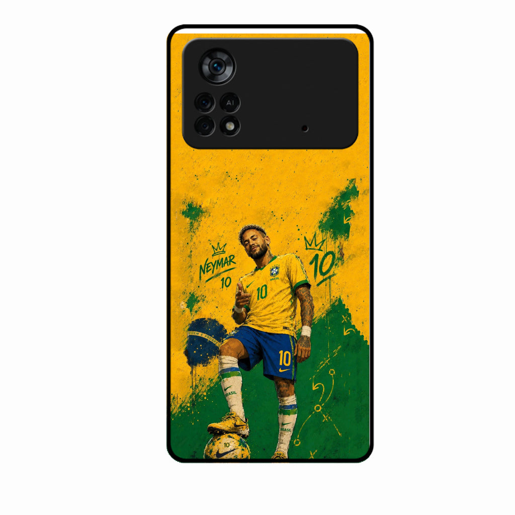 Golden Striker Glass Phone Case for Poco X4 Pro 5G