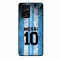 Blue Stripes Number 10 Football Glass Phone Case for Oppo Reno 7 5G