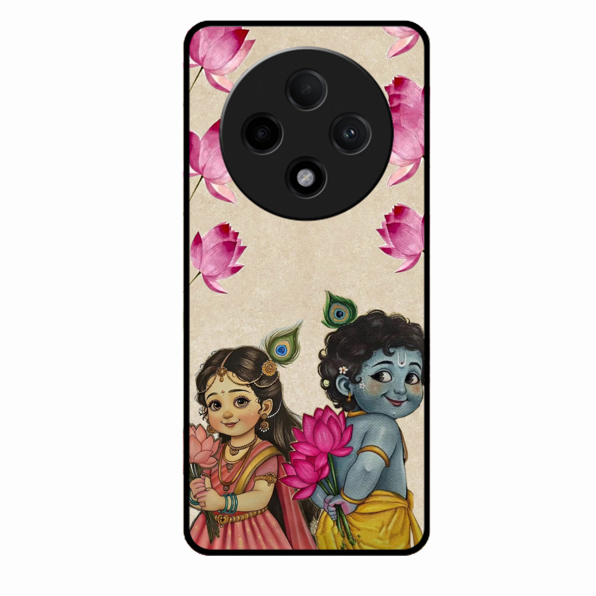 Krishna Eternal Lotus Glass Case for Oppo F27 Pro Plus 5G