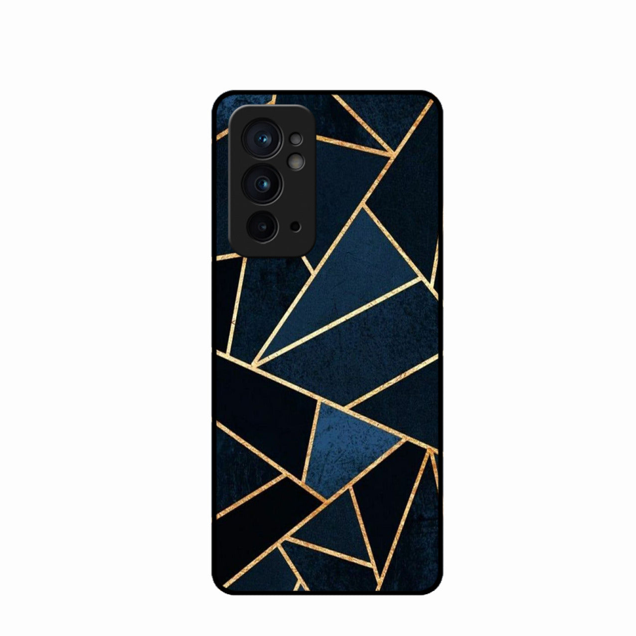 Midnight Gold Geometric Premium Glass Phone Case for Oneplus 9Rt 5G