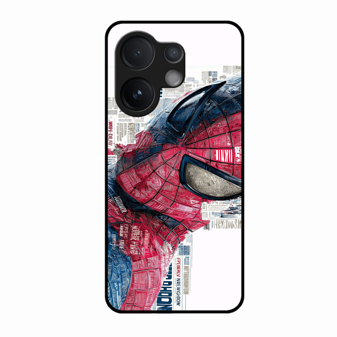 Red Blue Web Hero Glass Phone Cover for Vivo V60e 5G