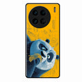 Cute Panda Sketch Premium Glass Phone Case for Vivo X90 Pro 5G