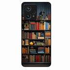 Colorful Bookshelf Art Glass Case Cover for Realme 9 Pro Plus 5G