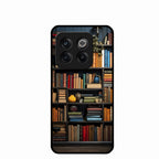 Colorful Bookshelf Art Glass Case Cover for Oneplus 10T 5G