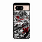 Japanese Wave Drift Racing Premium Glass Phone Case for Google Pixel 9 Pro 5G