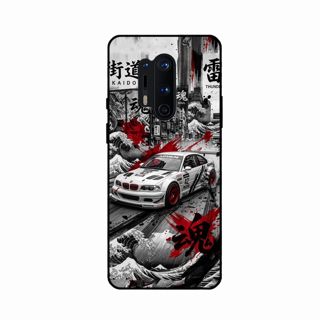 Japanese Wave Drift Racing Premium Glass Phone Case for Oneplus 8 Pro