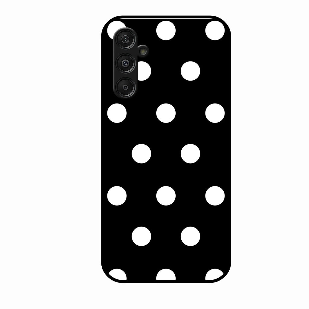 Classic Polka Dot Glass Phone Case for Samsung Galaxy F34 5G