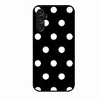 Classic Polka Dot Glass Phone Case for Samsung Galaxy F34 5G